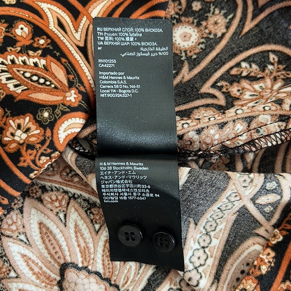 Richard Allan Mandarin Collar Long Length Blouse Long Sleeve NEW WITH TAGS Sz 8 - Picture 9 of 11